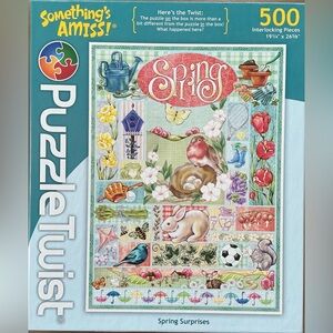 Puzzle Twist Something’s AMISS! “Spring Surprises” 500 piece puzzle